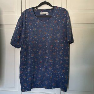 Elisabeth 2X Cotton Floral Top